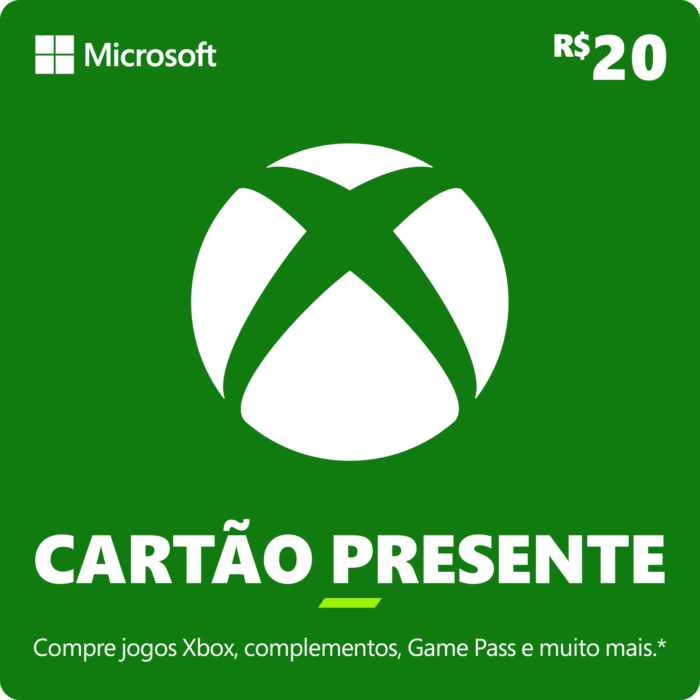 Gift Card Xbox 20 Reais – Código Digital