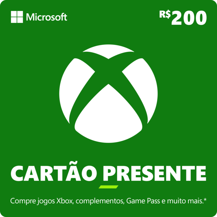 Gift Card Xbox 200 Reais – Código Digital