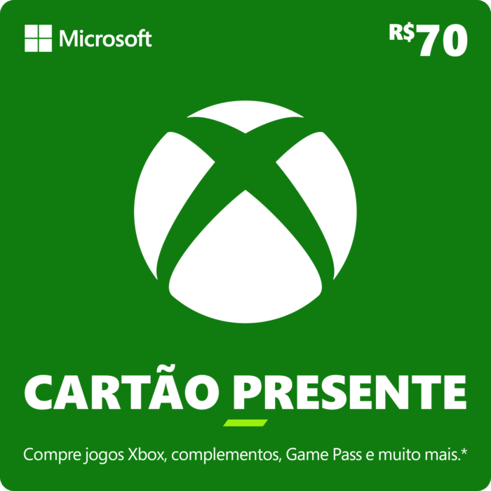 Gift Card Xbox 70 Reais – Código Digital